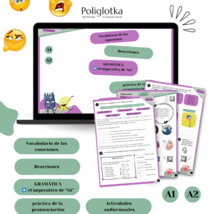 EMOCIONES Y REACCIONES → vocabulario de las emociones, las reacciones, el imperativo de “tú” A1+/A2 MATERIAŁ DO NAUKI HISZPAŃSKIEGO