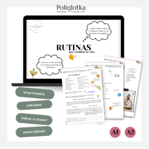 Rutinas que cambian la vida. A1/A2 MATERIAL DIDÁCTICO