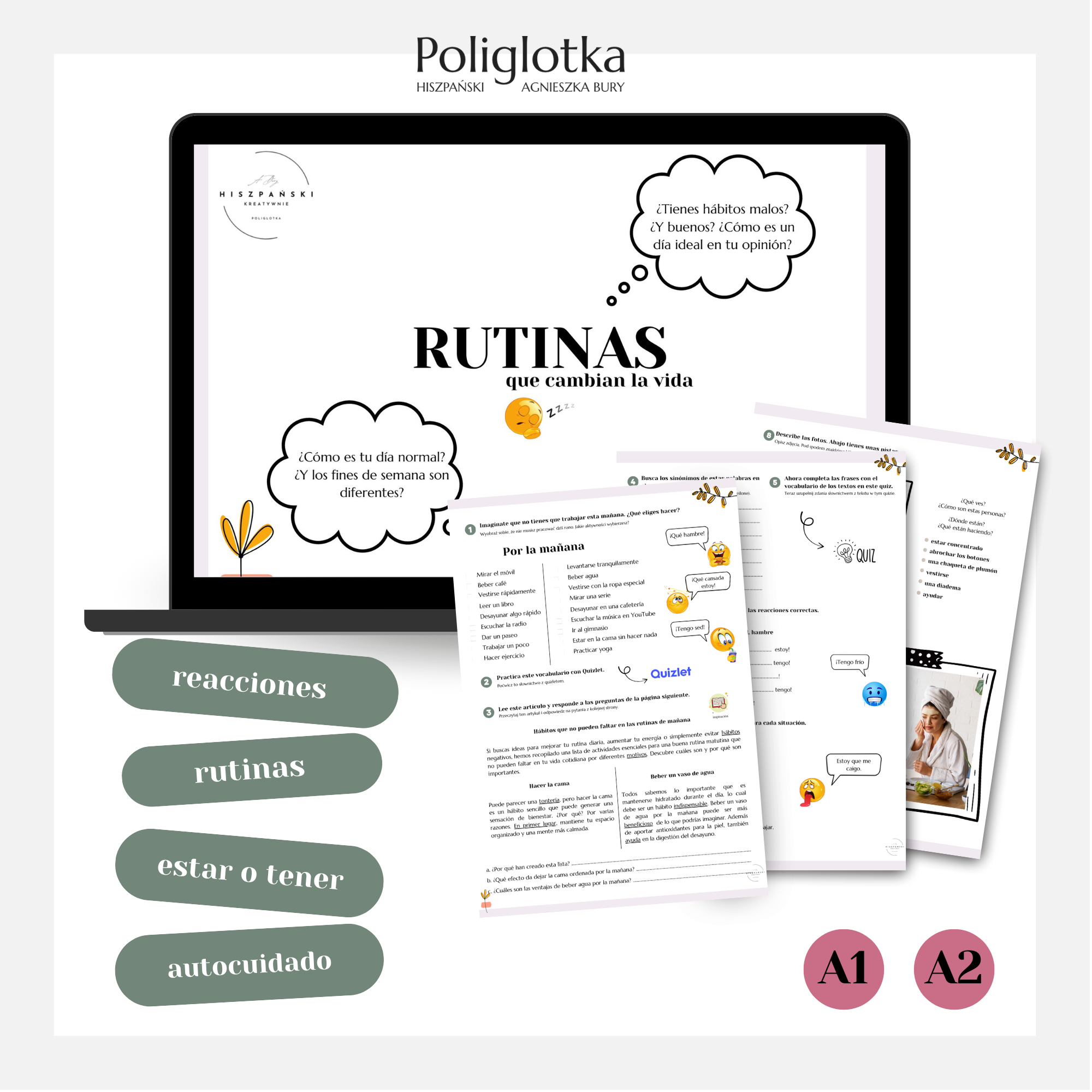 Rutinas que cambian la vida. A1/A2 MATERIAL DIDÁCTICO
