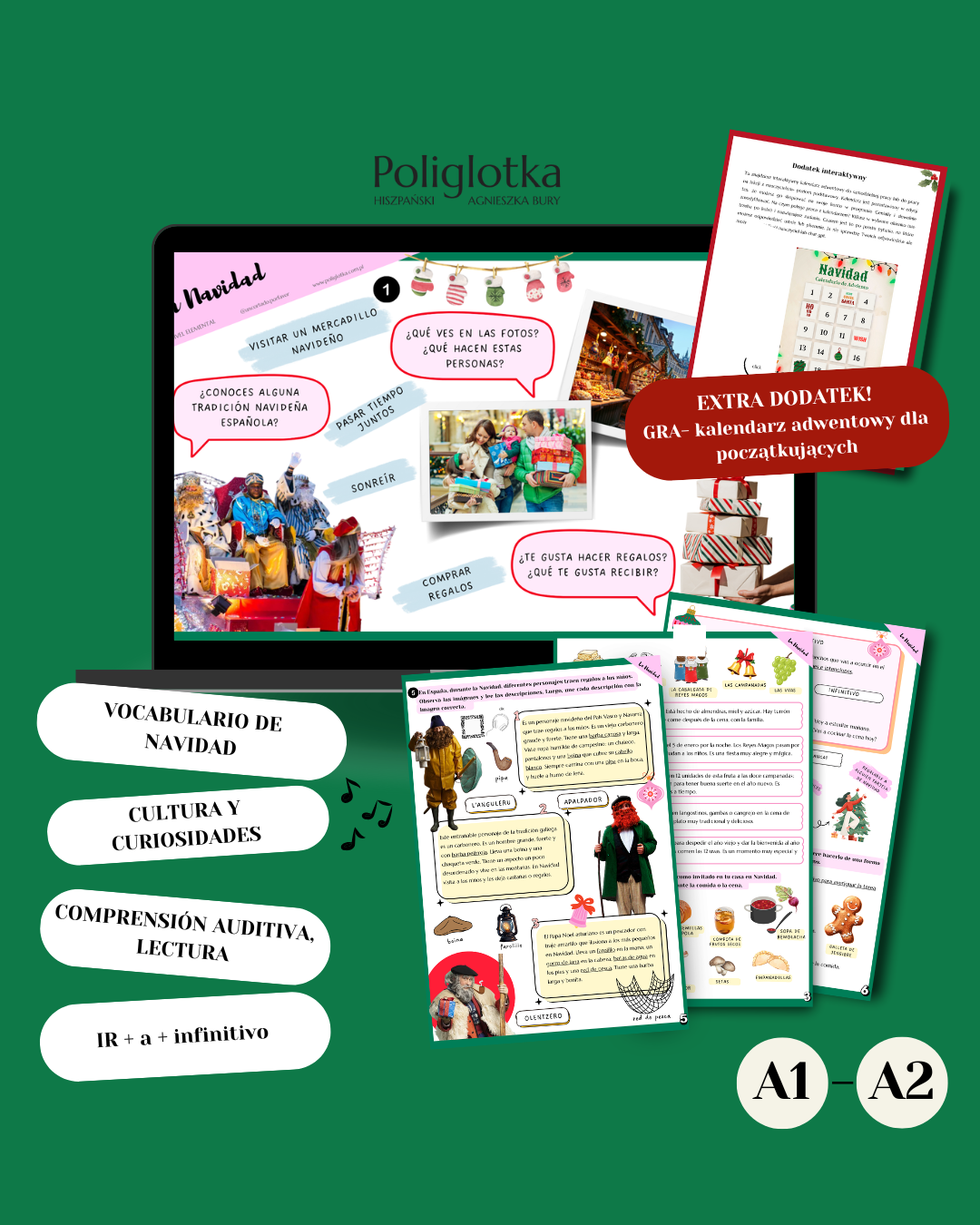 NAVIDAD Święta w Hiszpanii MATERIAŁ DO NAUKI HISZPAŃSKIEGO nivel elemental