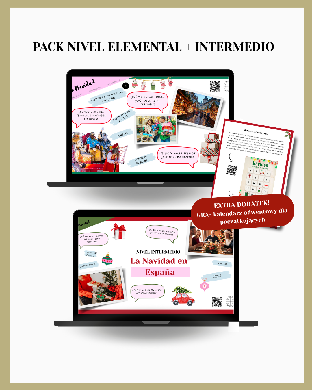NAVIDAD Święta w Hiszpanii MATERIAŁ DO NAUKI HISZPAŃSKIEGO nivel elemental e intermedio PACK 2